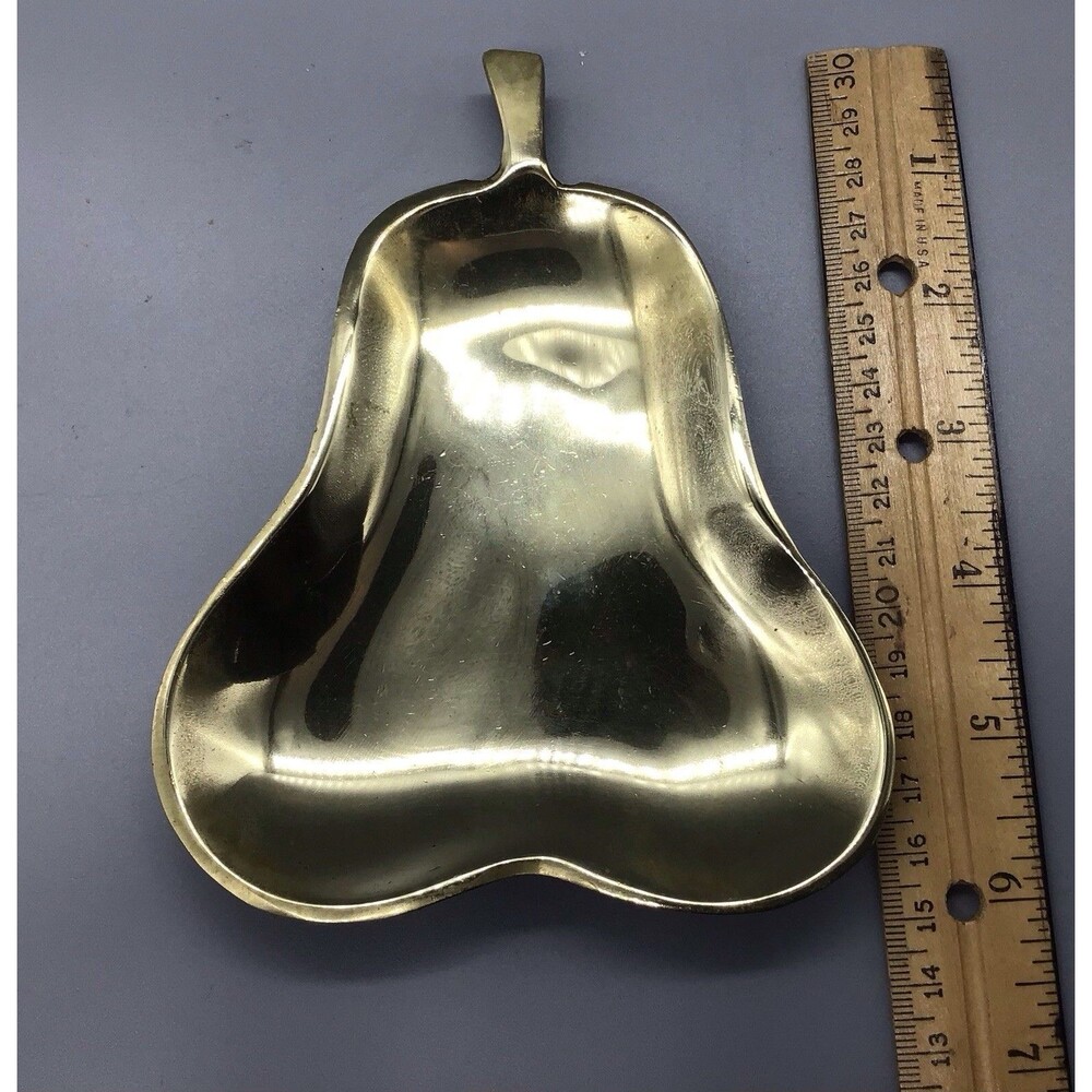 Polished Brass‎ Pear Shaped Trinket Dish 6”